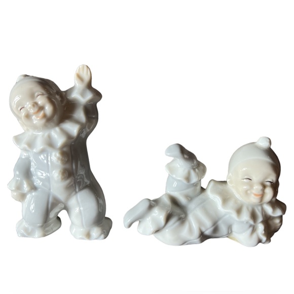 Vintage House Of Global Japan Porcelain kitschy Clown Figurines Hand Painted - Picture 1 of 5